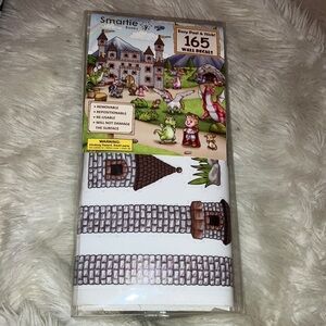 165 Castle, Dragons, Knights Re-Usable Wall Decals by Smartie Books. Removable.